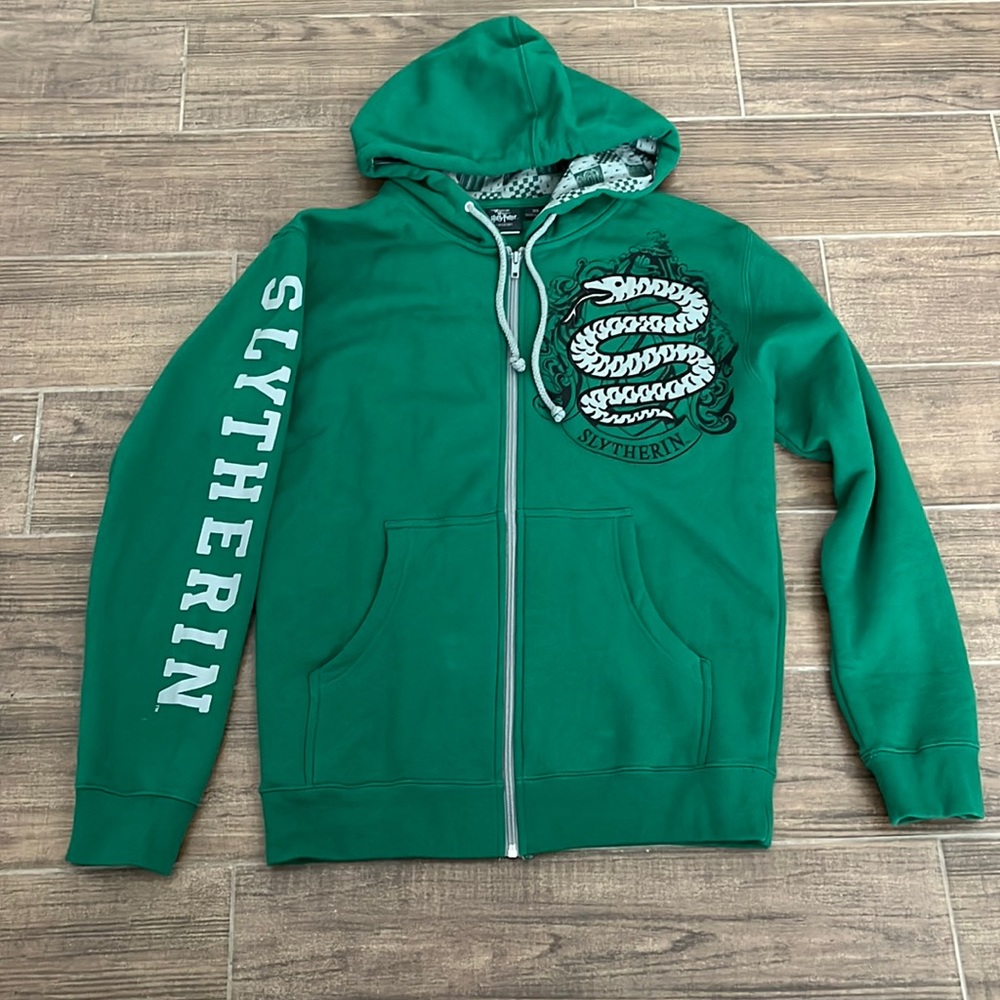 Universal Studios Harry Potter Slytherin Green Full Zip hoodie jacket